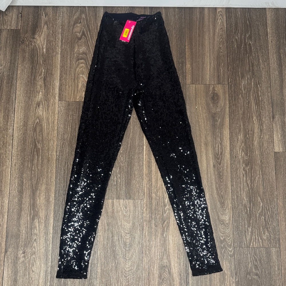Commando Black Sequin High Waist Pants Women’s Size Small